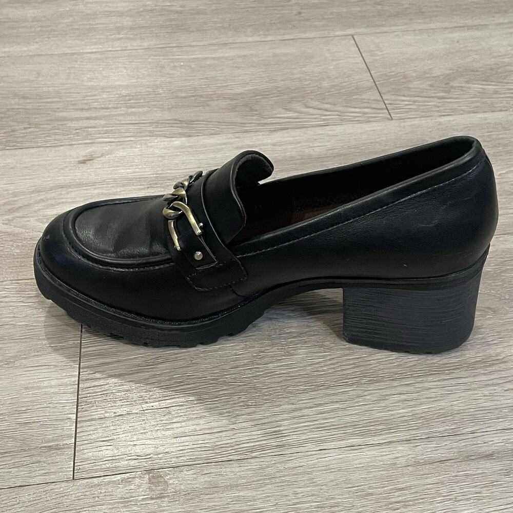 Y2K Womens Shoes 8.5 Chunky Dark Academia Platform Whimsigoth School Girl